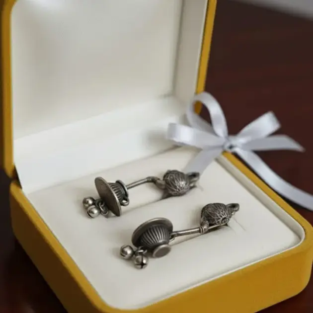 Bell Shaped Vintage Antique Look Earrings