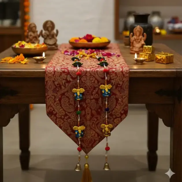 Paper Mache Ganesha Door Hanging Banderwal/latkan -1 Pair