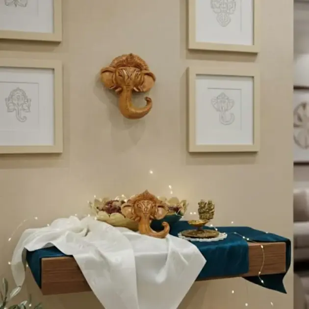Wooden Ganesha Wall Hanging