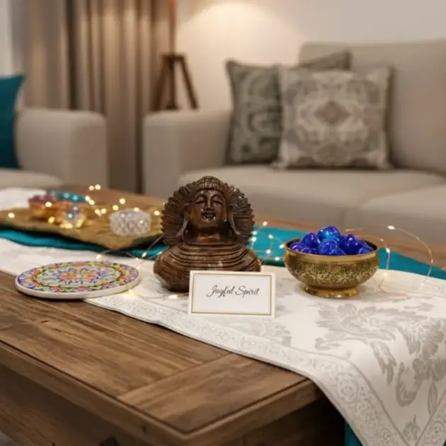 Wooden Hand Carved Bust Of Buddha