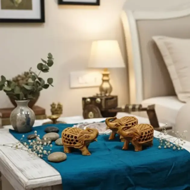 Wooden Handcarved Showpiece Baby Inside Mother's Tummy (Feng Shui)