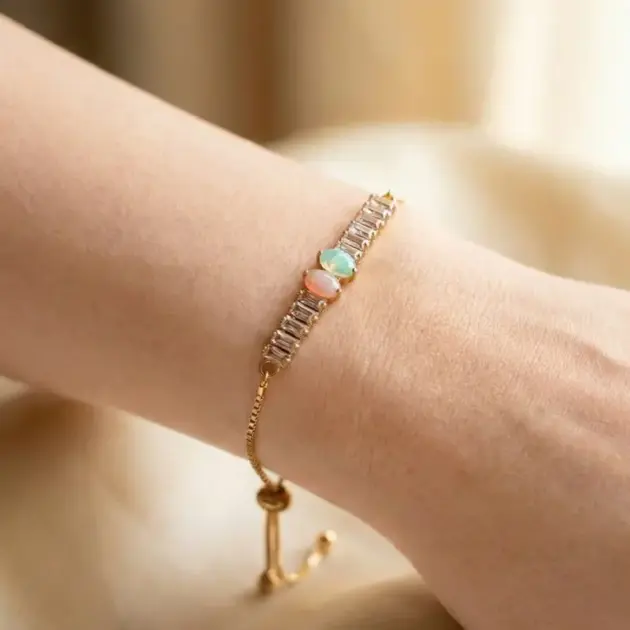 Adjustable Gold-toned Bolo Bracelet