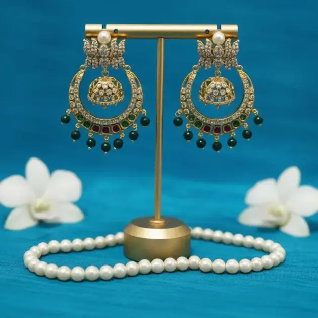 Chandbali Jhumki Earrings