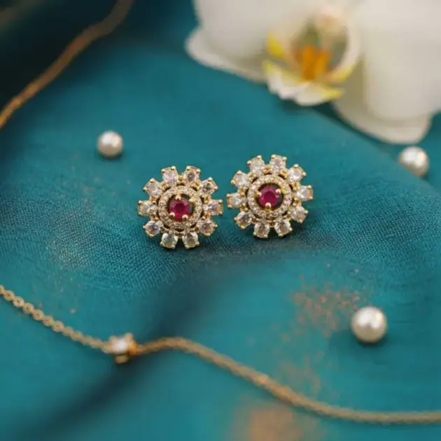 Gold Plated Rani Earrings
